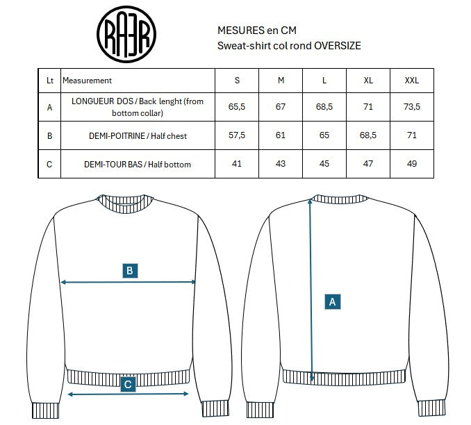 ORIGINAL sweat col rond ECRU