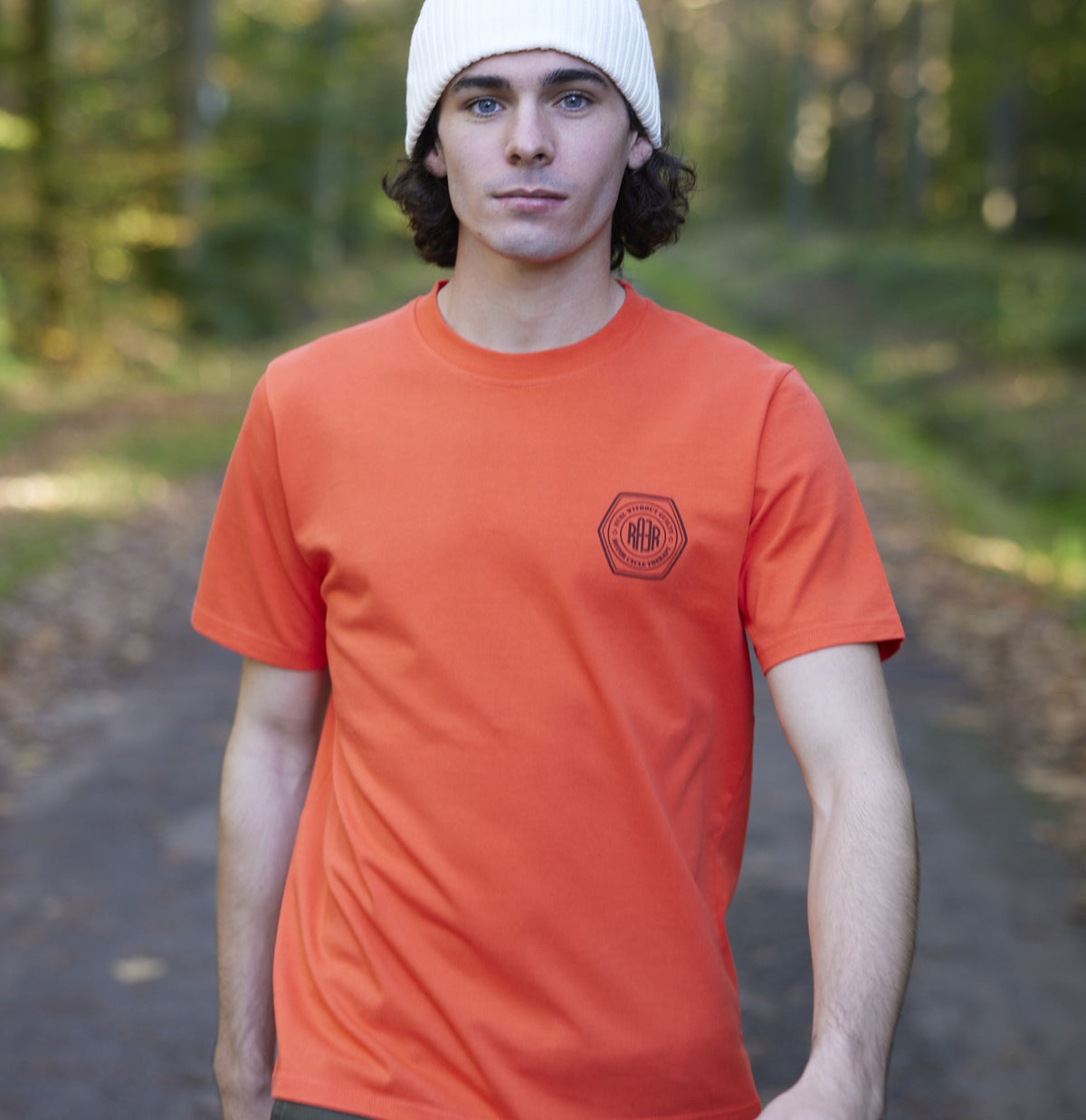 FUEL tee shirt mc ORANGE
