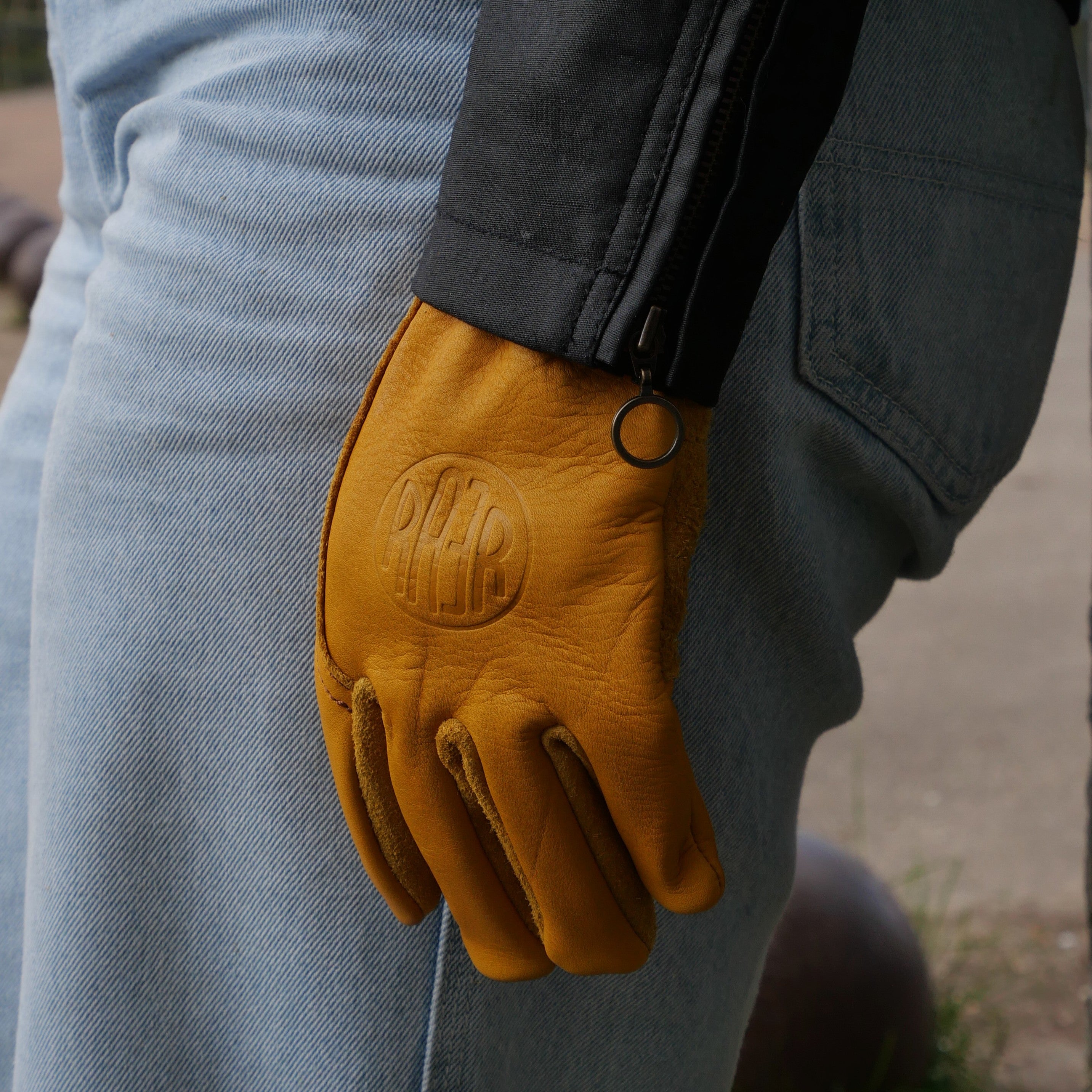 APPLE 2  GOLD leather glove (CE/1 certified)