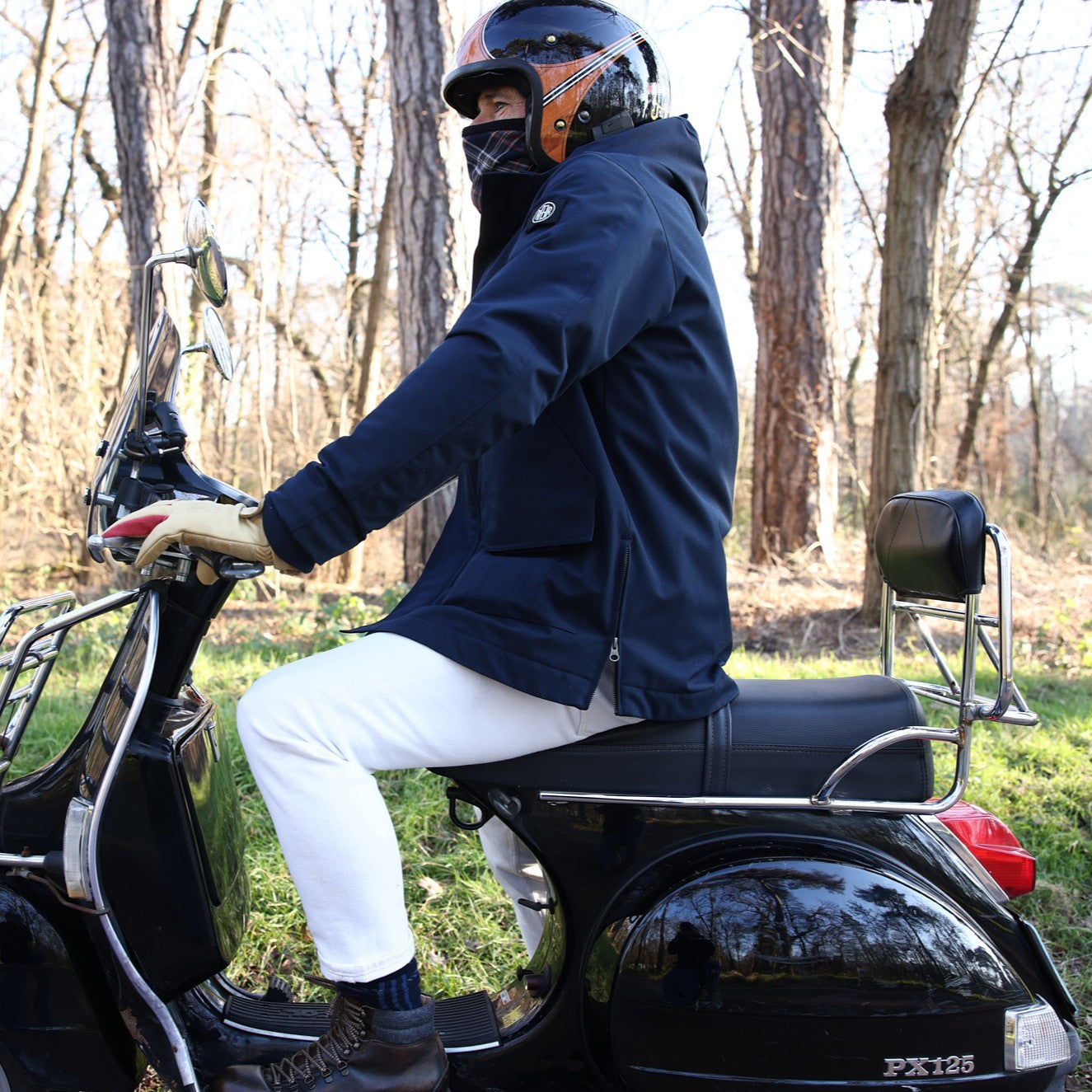 ARAIN CS parka longue déperlante typée scooter NAVY