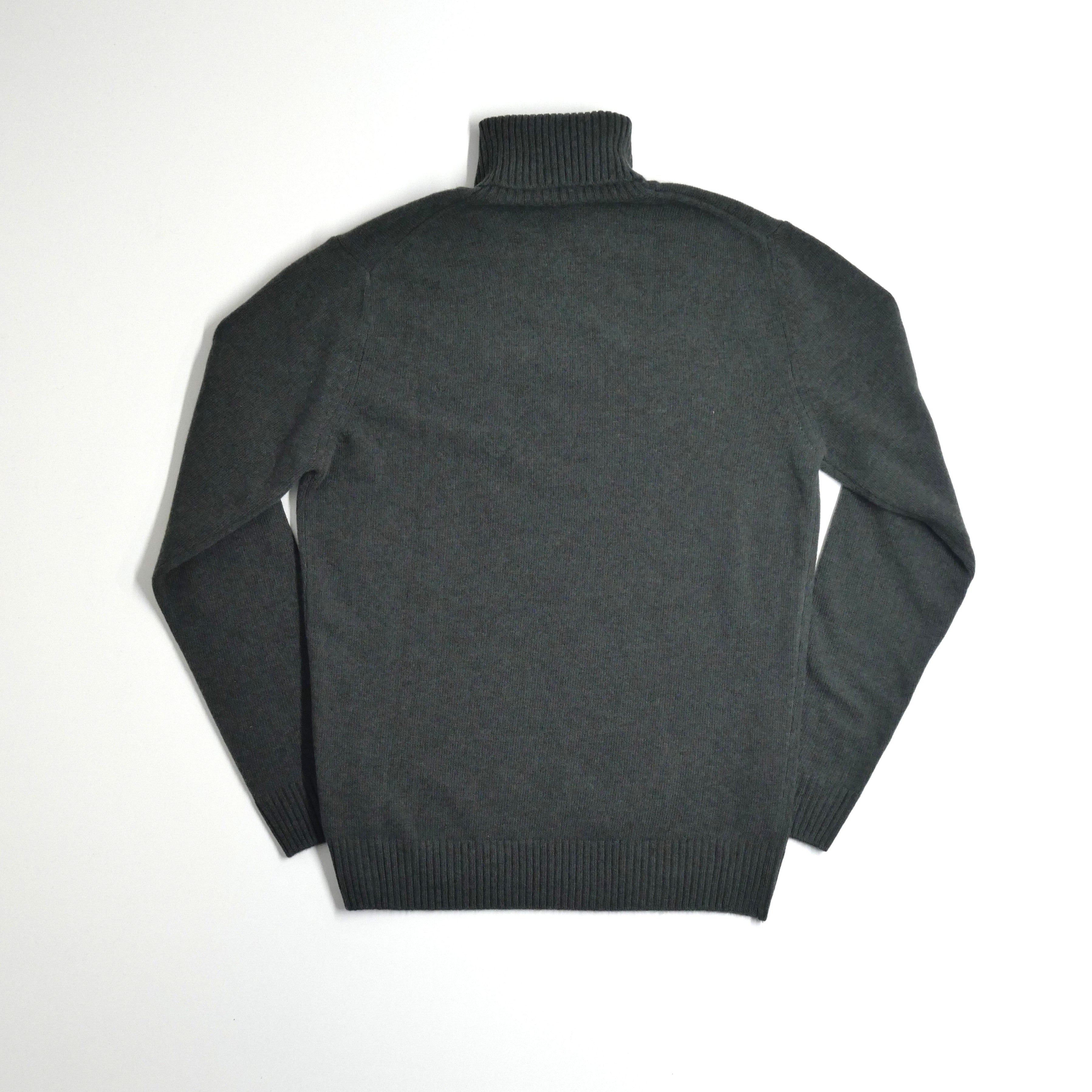 ASPEN roll neck lambswool/cashmere sweater KHAKI