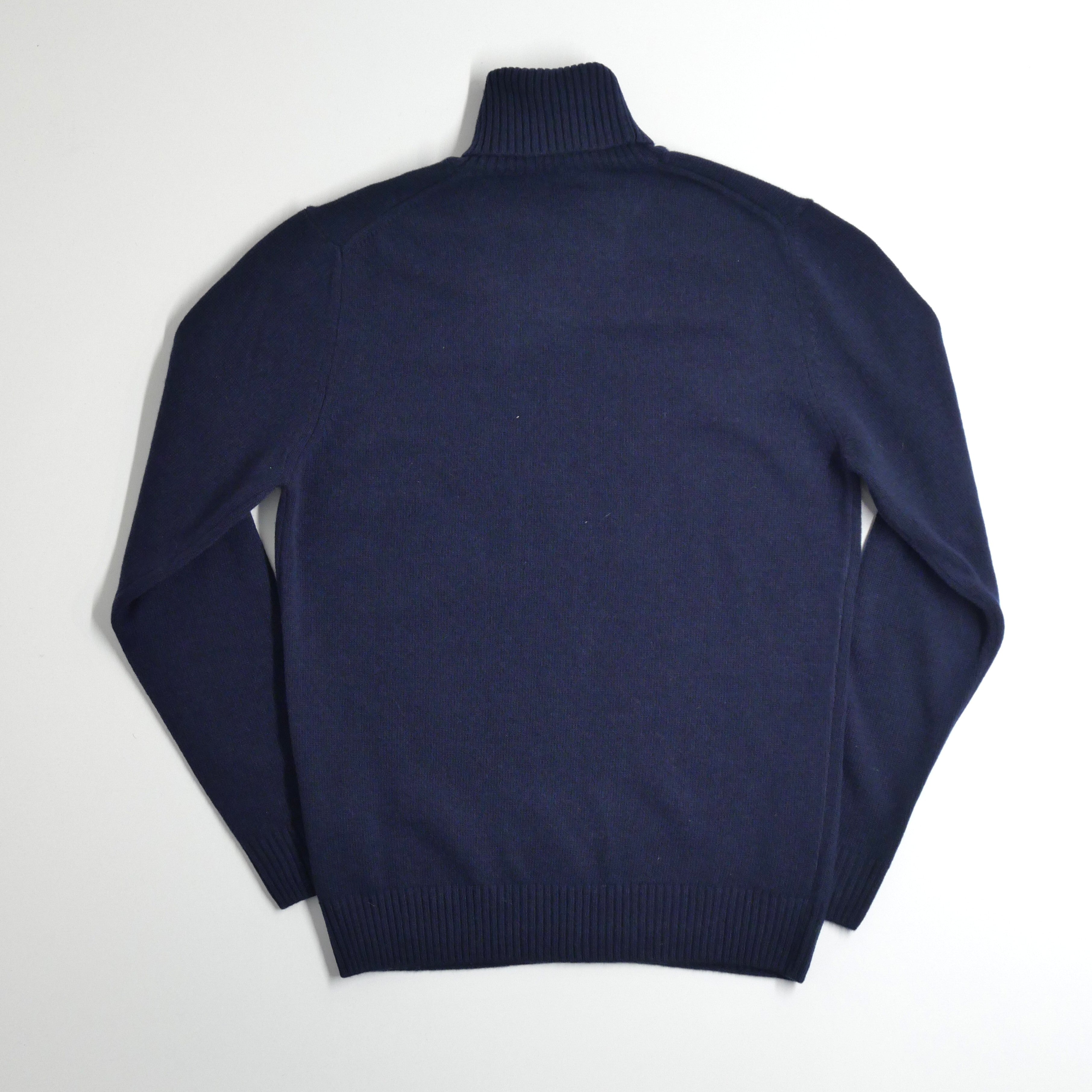ASPEN roll neck lambswool/cashmere NAVY