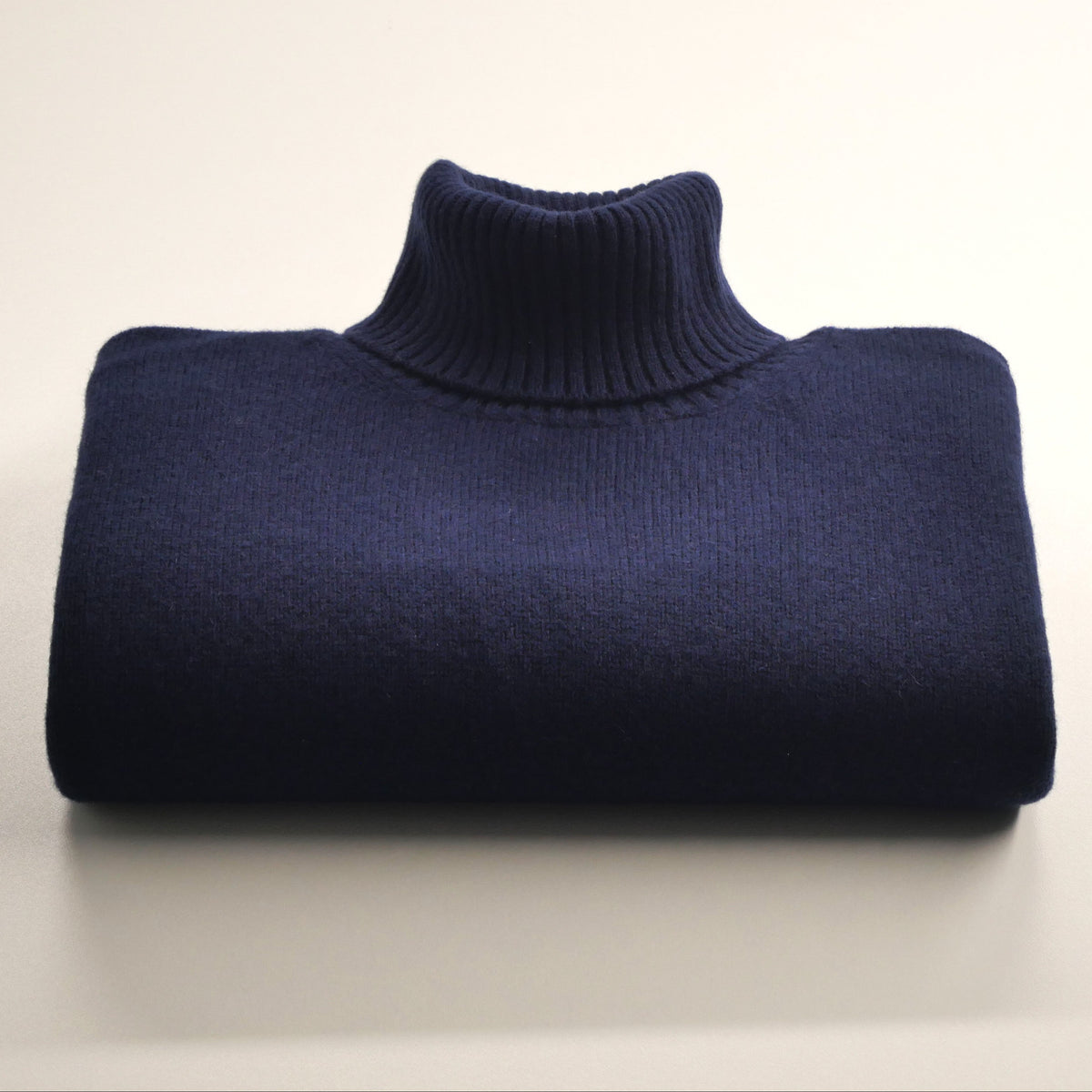 ASPEN col roulé lambswool/cashmere MARINE