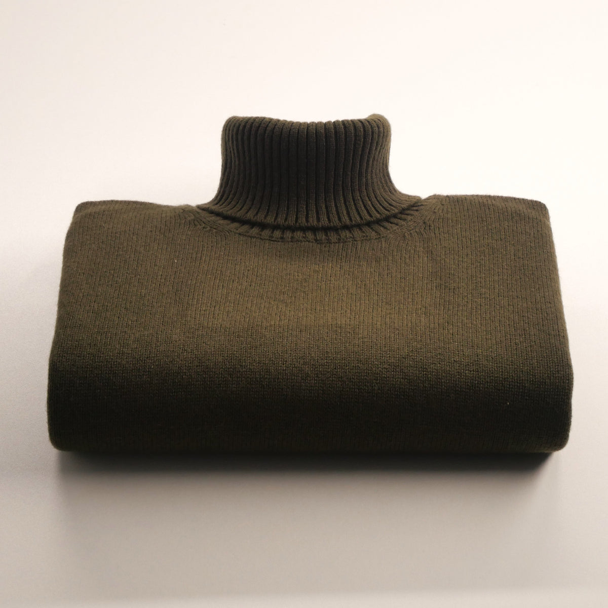 ASPEN col roulé lambswool/cashmere OLIVE