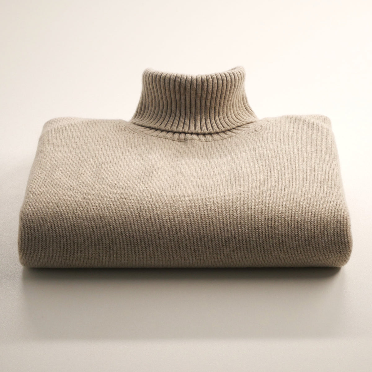 ASPEN col roulé lambswool/cashmere BEIGE