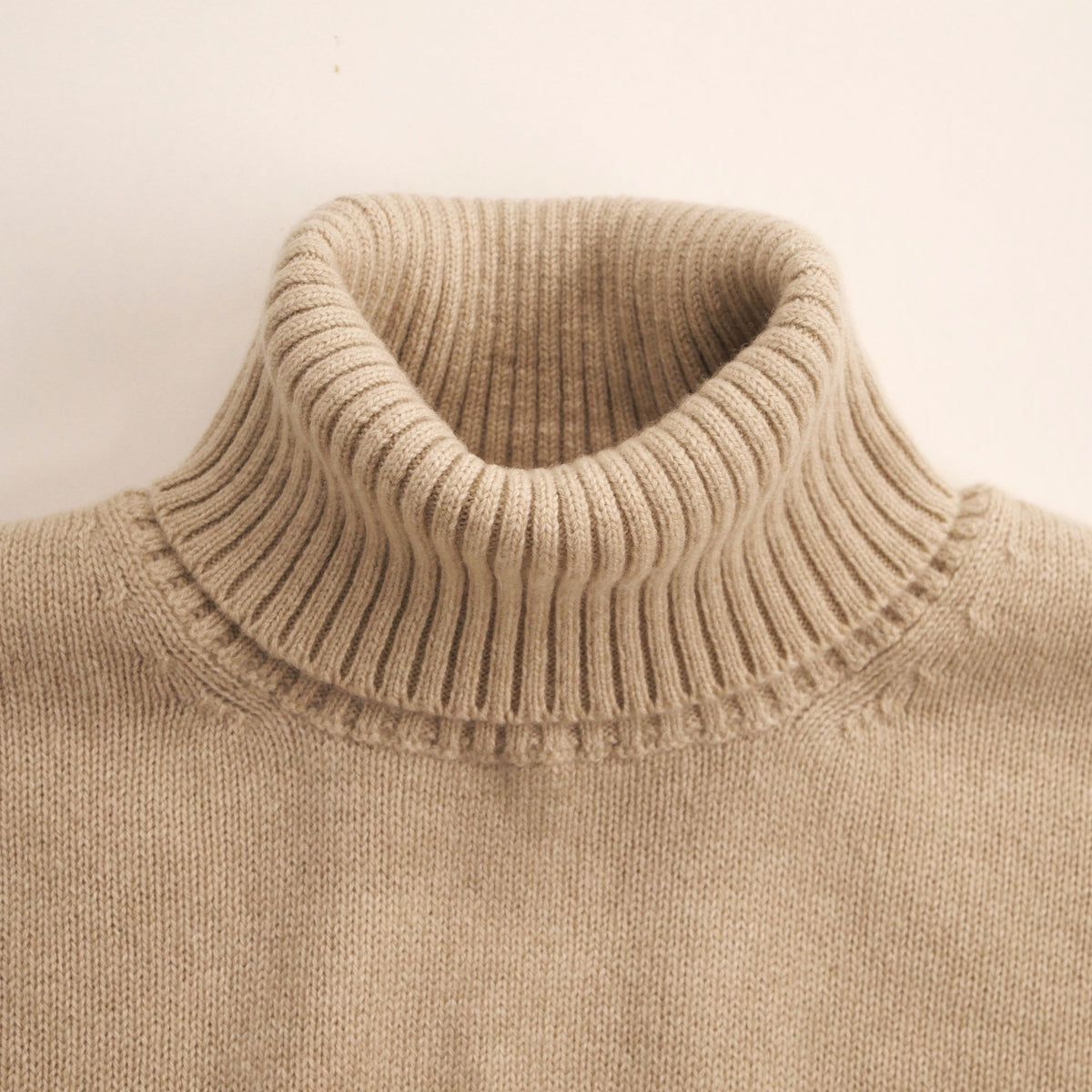 ASPEN col roulé lambswool/cashmere BEIGE