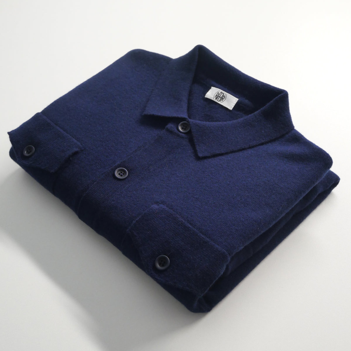AYTON cardigan lambswool/cashmere MARINE