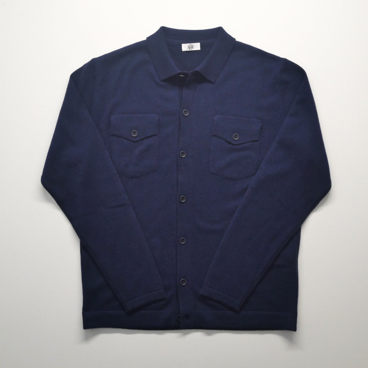 AYTON cardigan lambswool/cashmere MARINE