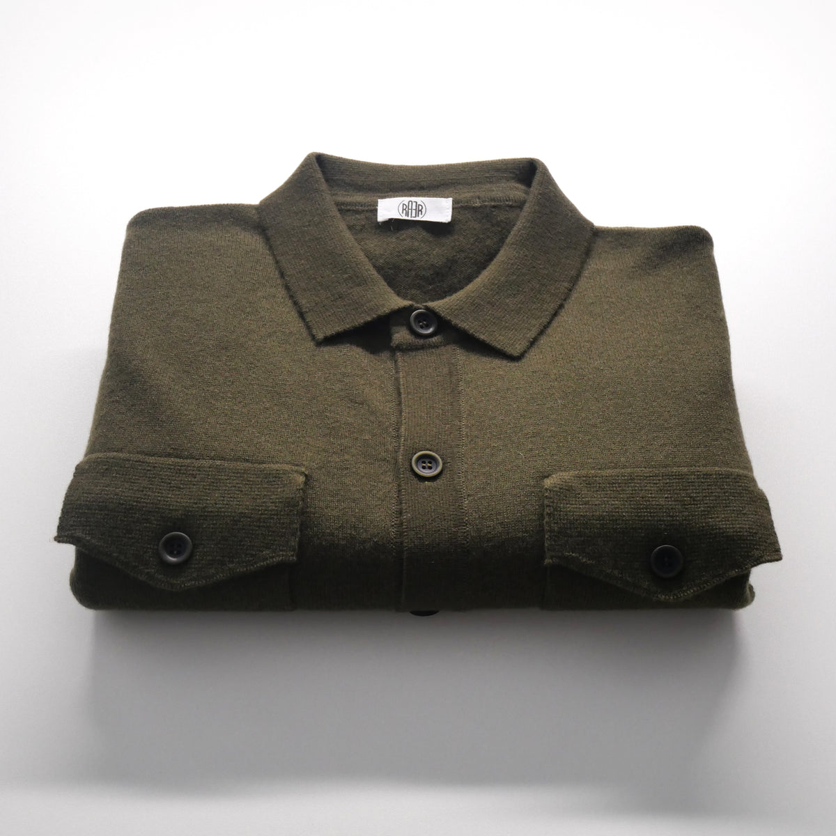 AYTON cardigan lambswool/cashmere OLIVE