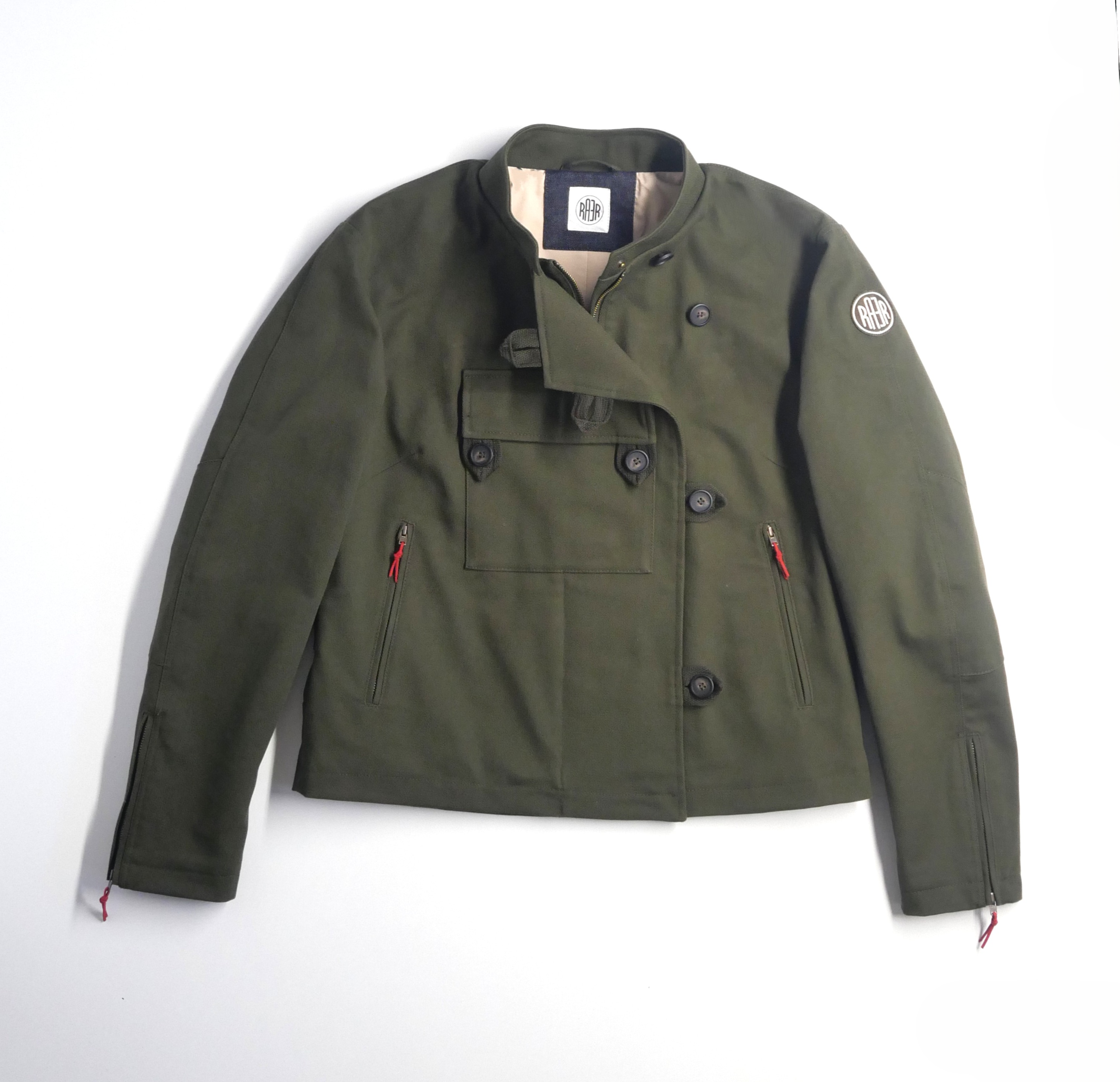DONNA KHAKI women's swedish military water-repellent jacket ARMALITH (equipped with protections)