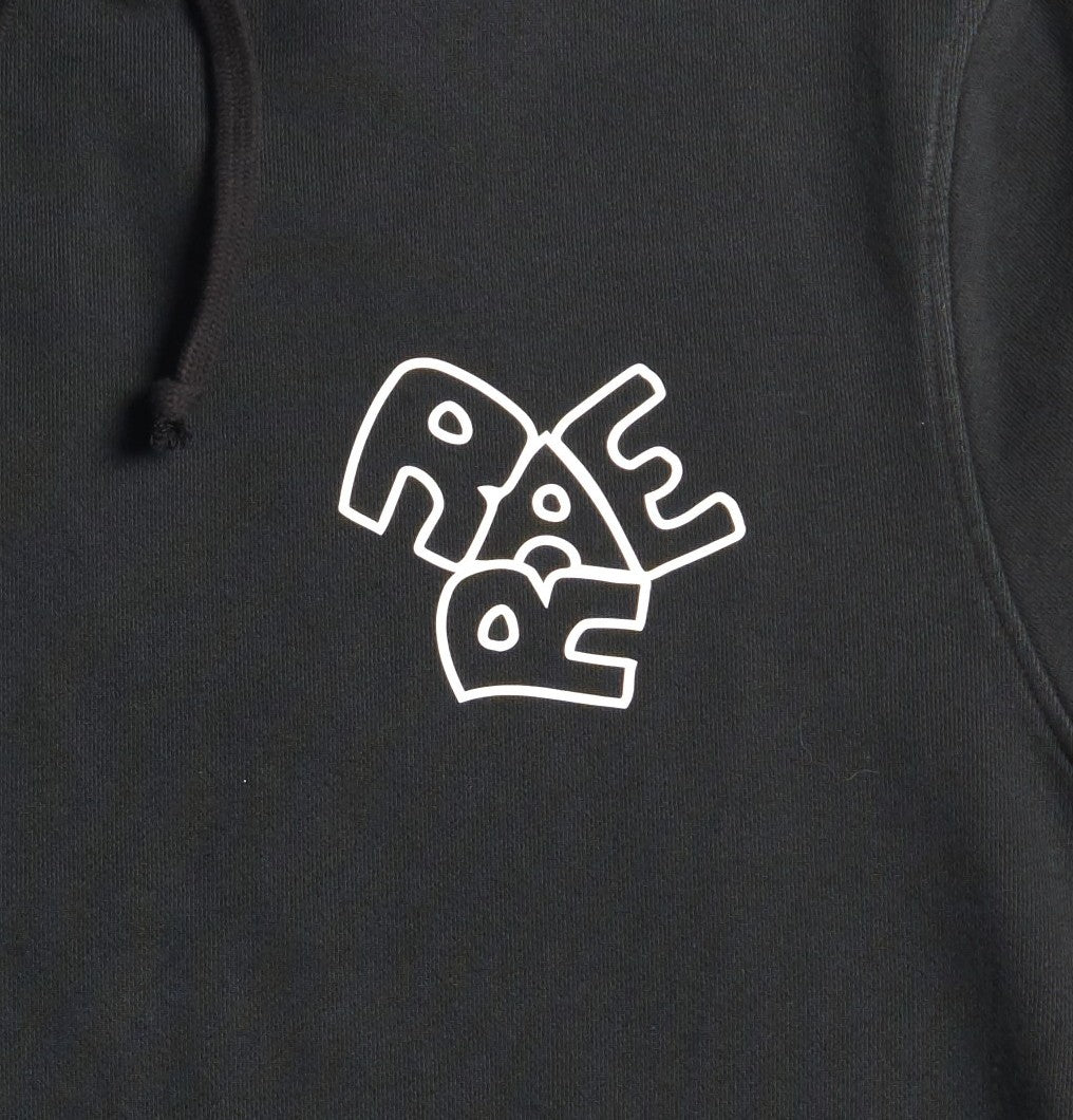 REGULAR hooded sweatshirt with HANDSCRAFT pattern BLACK VINTAGE