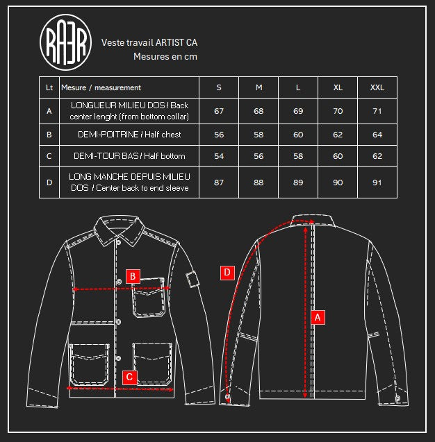 ARTIST men's worker jacket Denim ARMALITH
