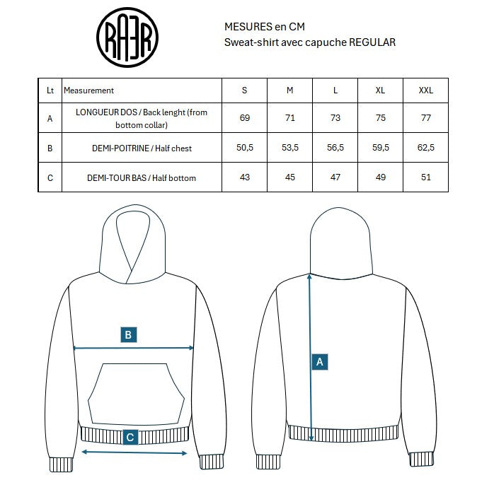 REGULAR hooded sweatshirt with HANDSCRAFT pattern BLACK VINTAGE
